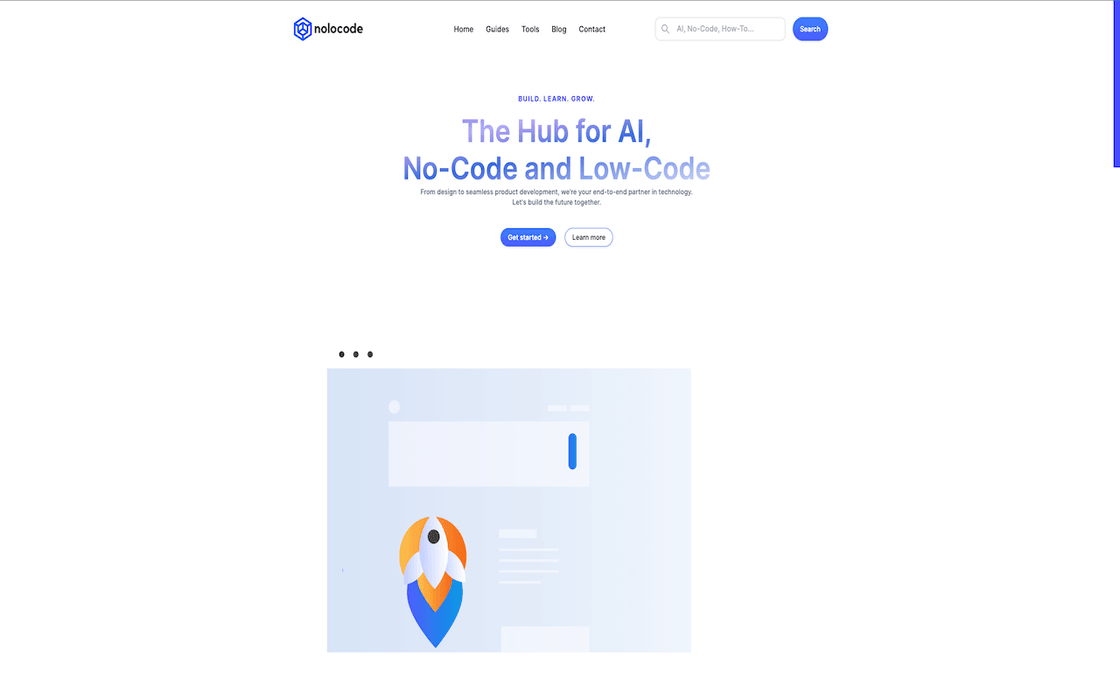 Nolocode Landing Page